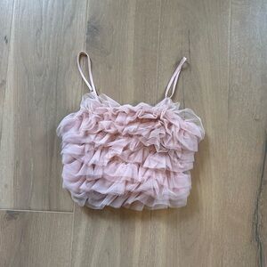 NWT cropped tulle tank XS